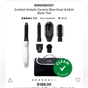 Bondi Boost Everlast Airstyler Ceramic Blow Dryer & Multi
Styler Tool
